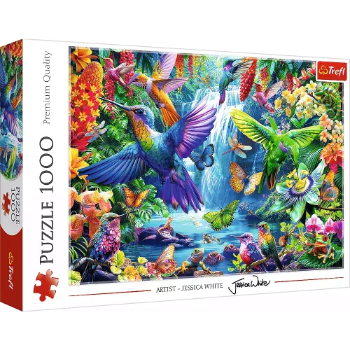 Puzzle 1000 elementów. Kolibry w tropikach