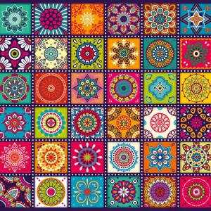 Puzzle 1000 elementów. Ozdobne kwadraty 30677