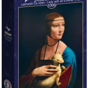Puzzle 1000 elementów. Leonardo Da Vinci. Dama z gronostajem, 1489