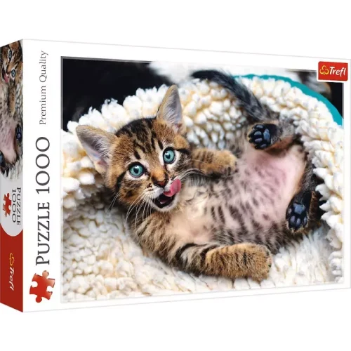 Puzzle 1000 elementów. Wesoły kotek