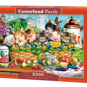 Puzzle 1000 elementów. Śpiące kocięta