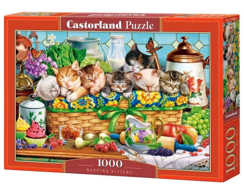 Puzzle 1000 elementów. Śpiące kocięta