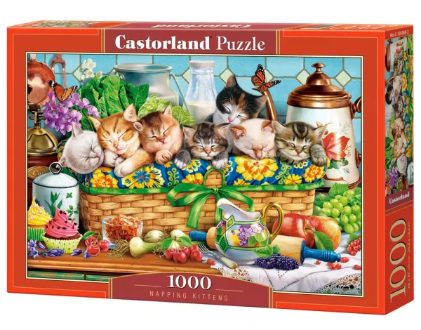 Puzzle 1000 elementów. Śpiące kocięta