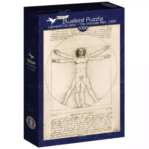 Puzzle 1000 elementów. Człowiek Witruwiański. Leonardo Da Vinci, 1490