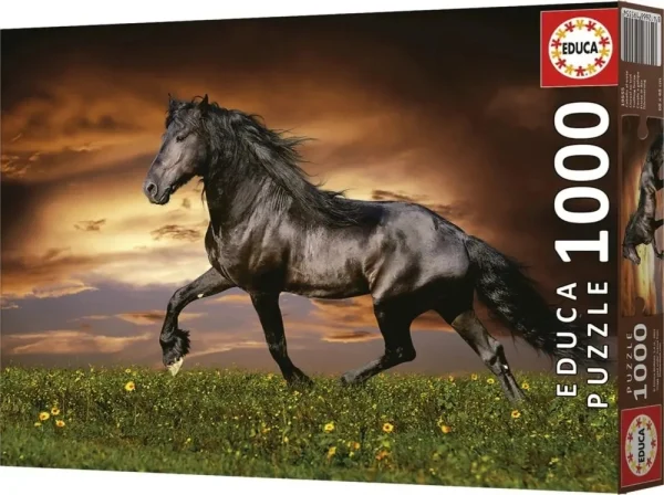 Puzzle Educa 1000 elementów Educa Puzzle 1000 el. Kłusujący koń 8412668195554
