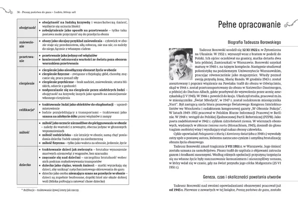 Proszę państwa do gazu. Ludzie, którzy szli (wydanie z opracowaniem i streszczeniem)
