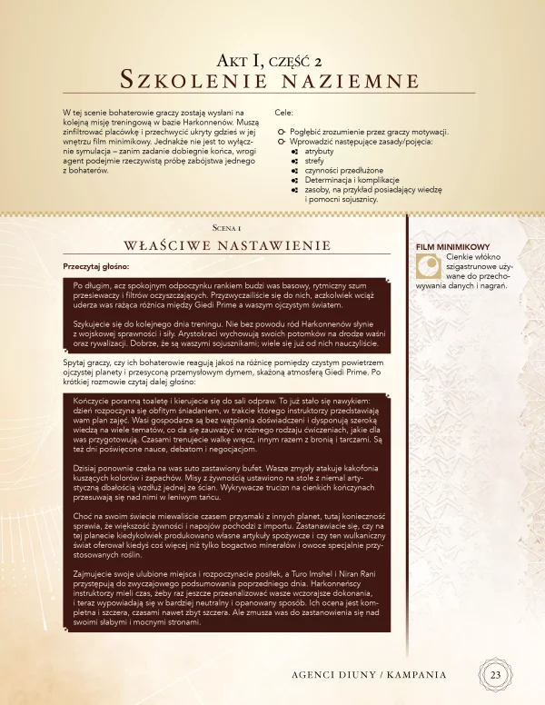 Agenci diuny kampania książka Agenci Diuny RPG – Zestaw Startowy i Kampania | PRZEDSPRZEDAŻ