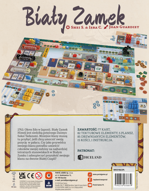 Biały zamek gra pudełko tył Biały Zamek