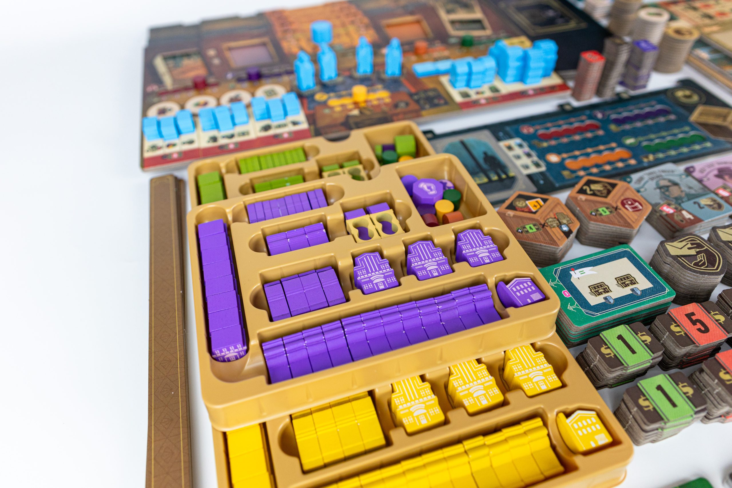 Gra planszowa Speakeasy pudełko i komponenty