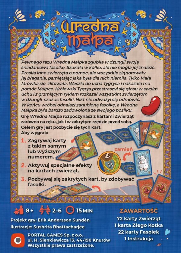 Wredna małpa tył opakowania Wredna Małpa