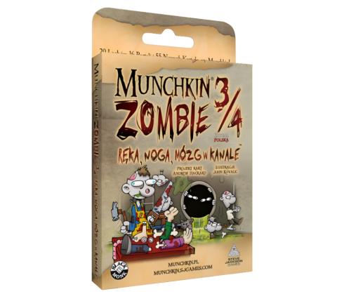 Munchkin Zombie 3/4 - Ręka, Noga, Mózg w Kanale