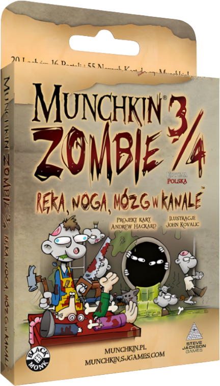 Munchkin Zombie 3/4 - Ręka, Noga, Mózg w Kanale