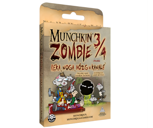 Munchkin Zombie 3/4 - Ręka, Noga, Mózg w Kanale